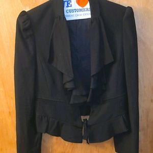 Juicy Couture Black Ruffled Blazer
